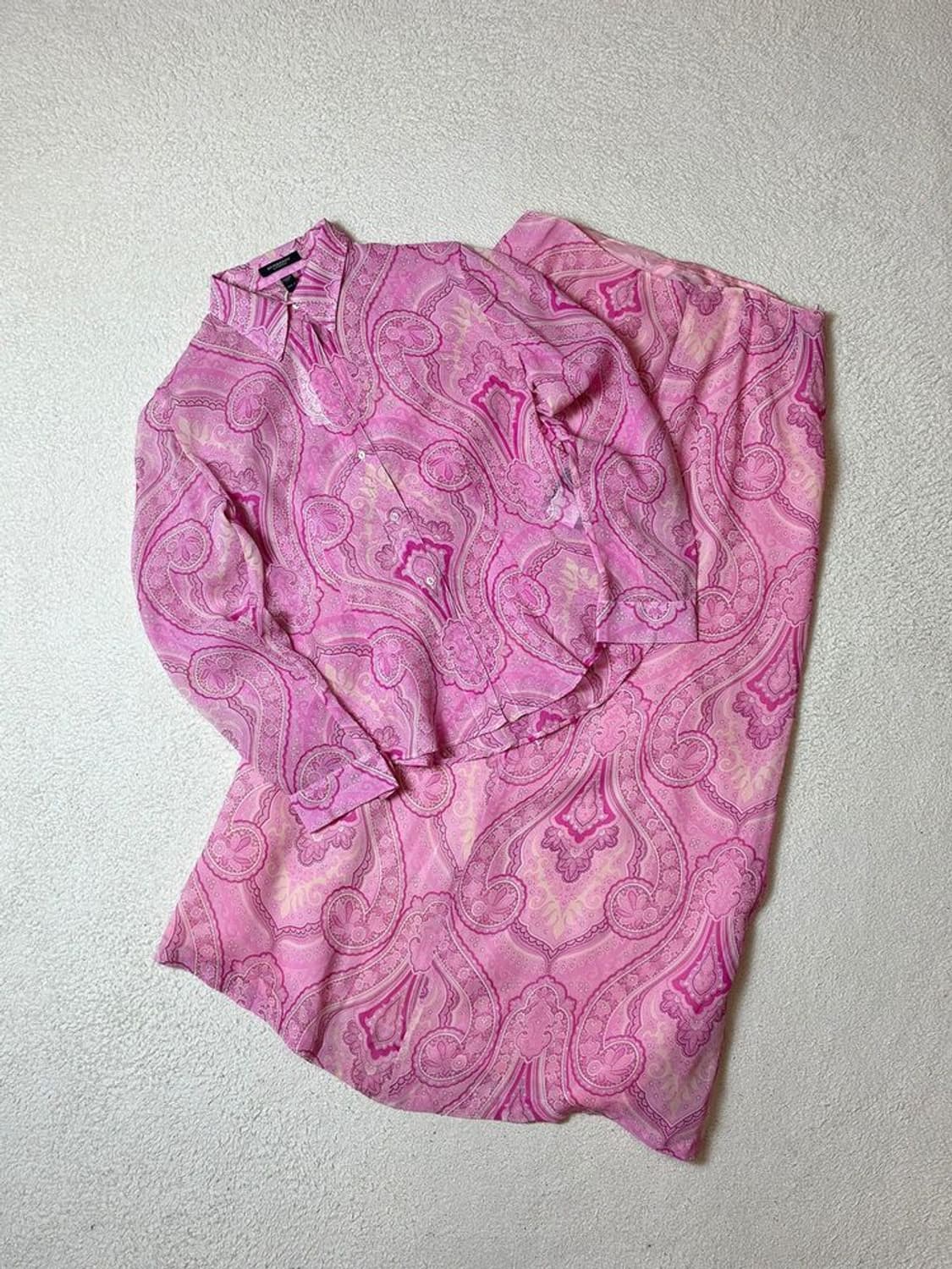 버버리 00's 100% 실크 페이즐리 셔츠 세트 PN7569 상품이미지1