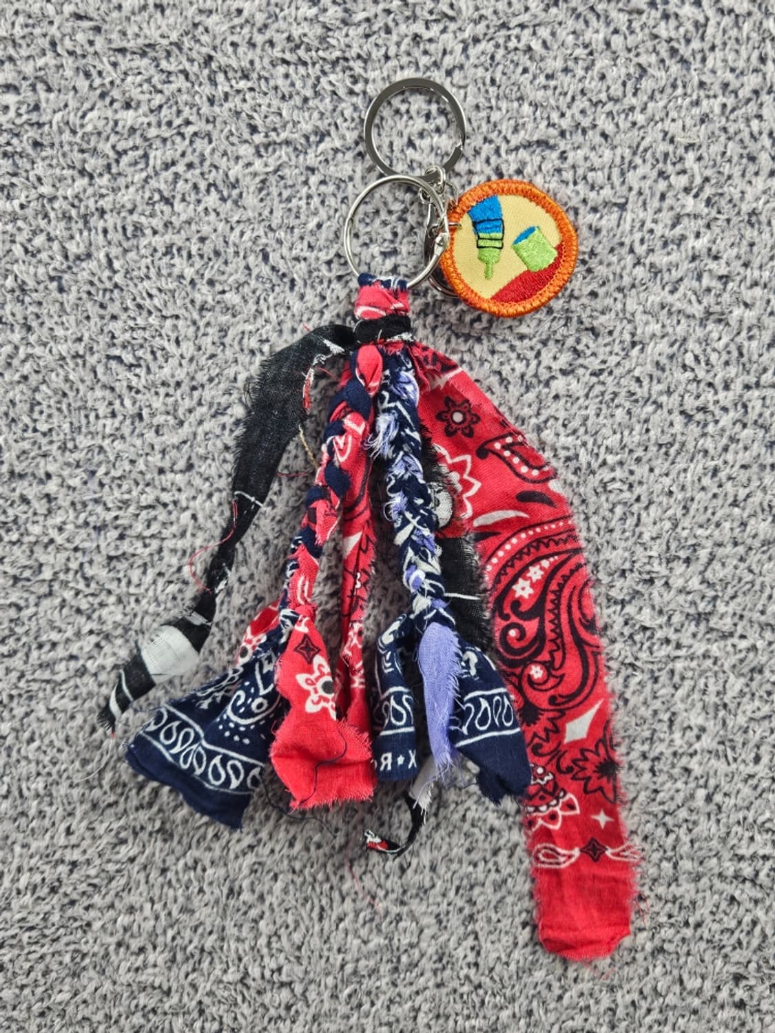 핸드메이드 커스텀 패치 반다나 카라비너 키링 ( OS ) / 10876 상품이미지5