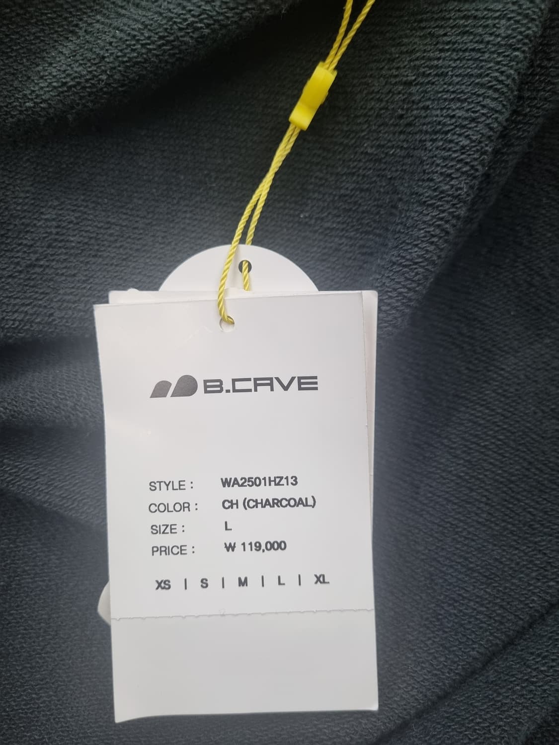 (새상품) 와키윌리 빅 아플리케 워싱 후드집업 차콜 상품이미지2