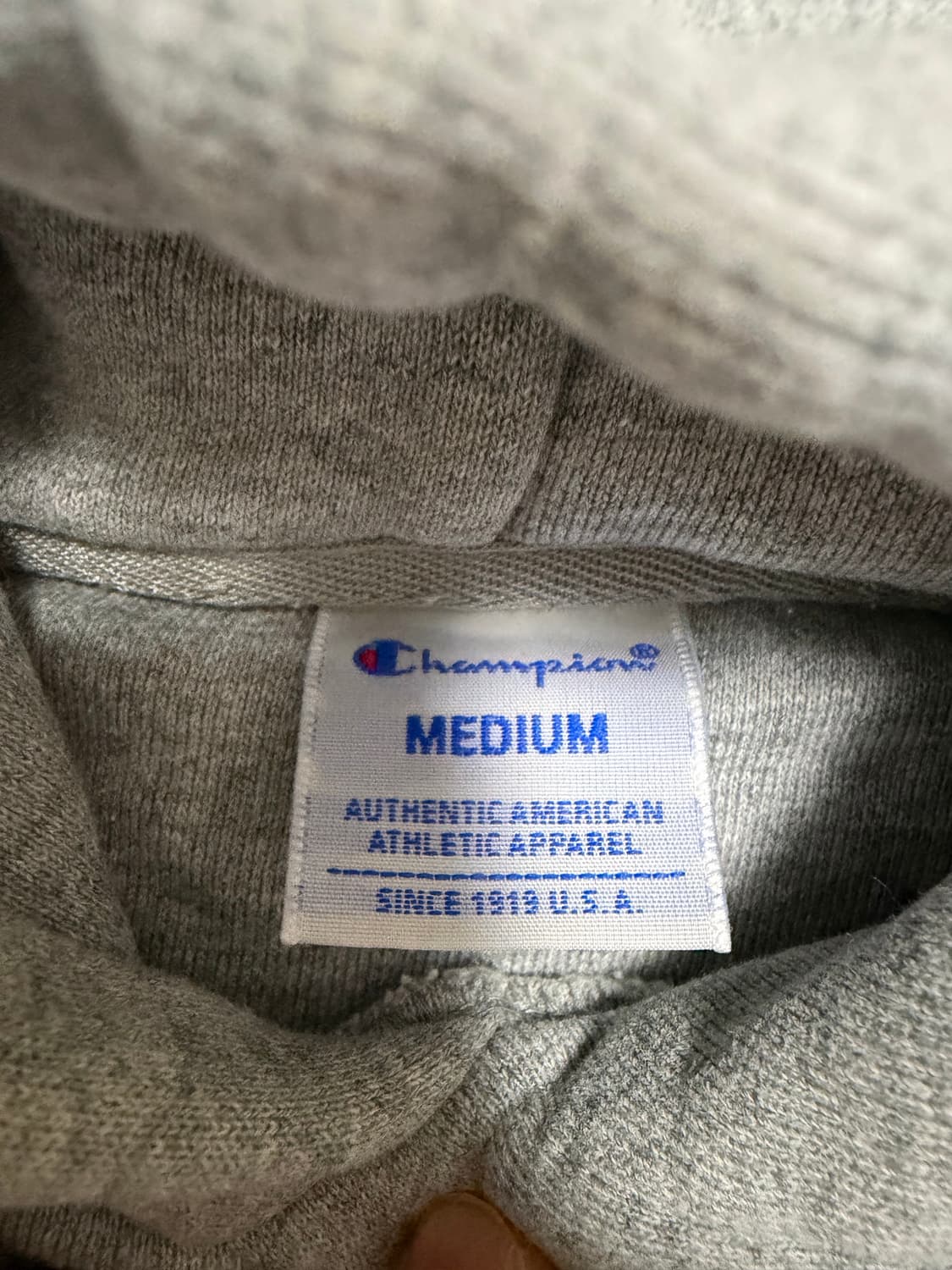 [M] 챔피온 빅와펜 회색 후디 상품이미지3