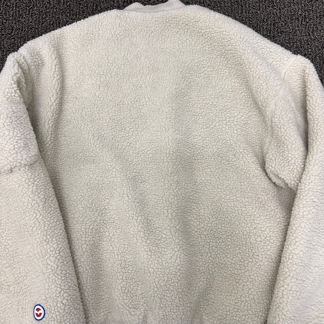 OUTDOOR 아웃도어 아이보리 뽀글이 털 후리스 양면 점퍼 M 상품이미지5