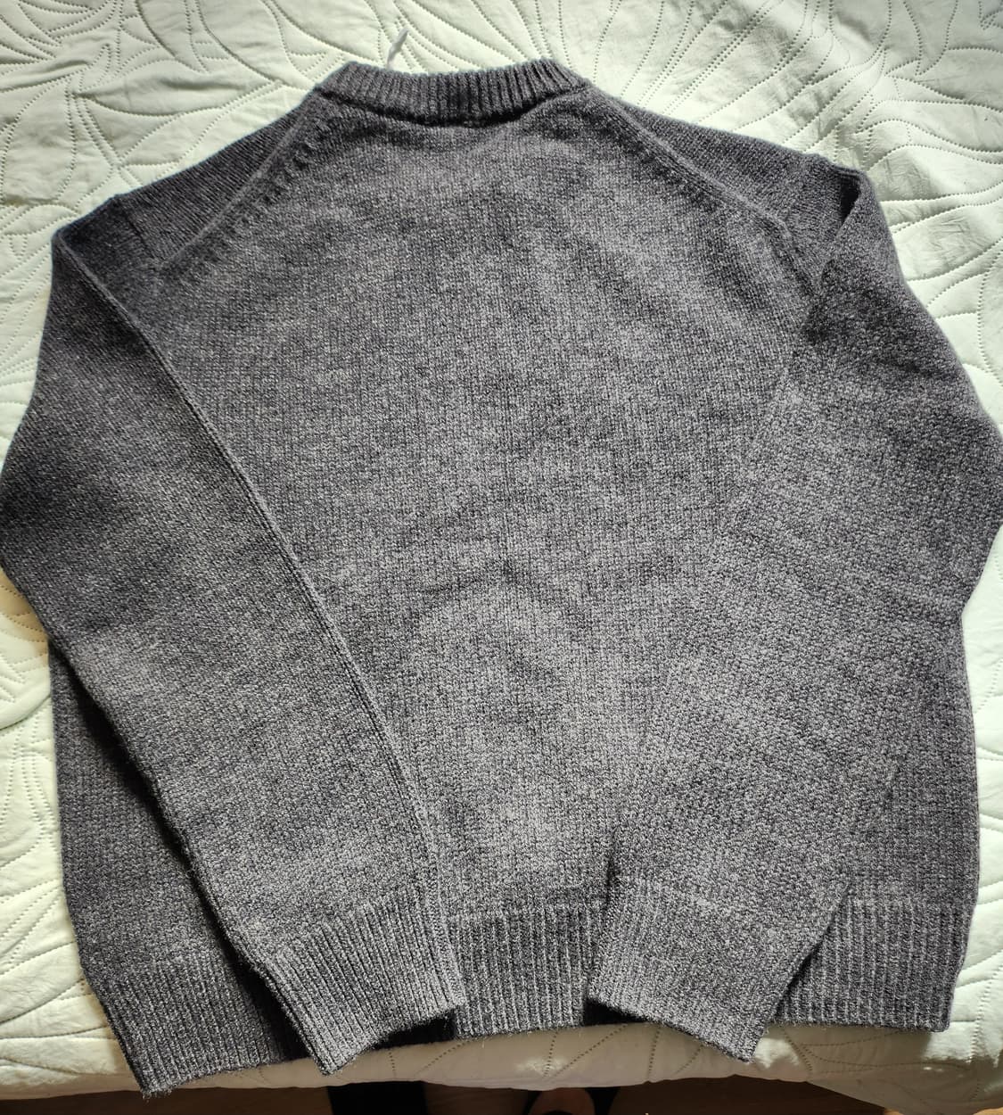 [M,블랙멜란지]Arket 헤비 니트 울 스웨터 판매합니다 상품이미지3