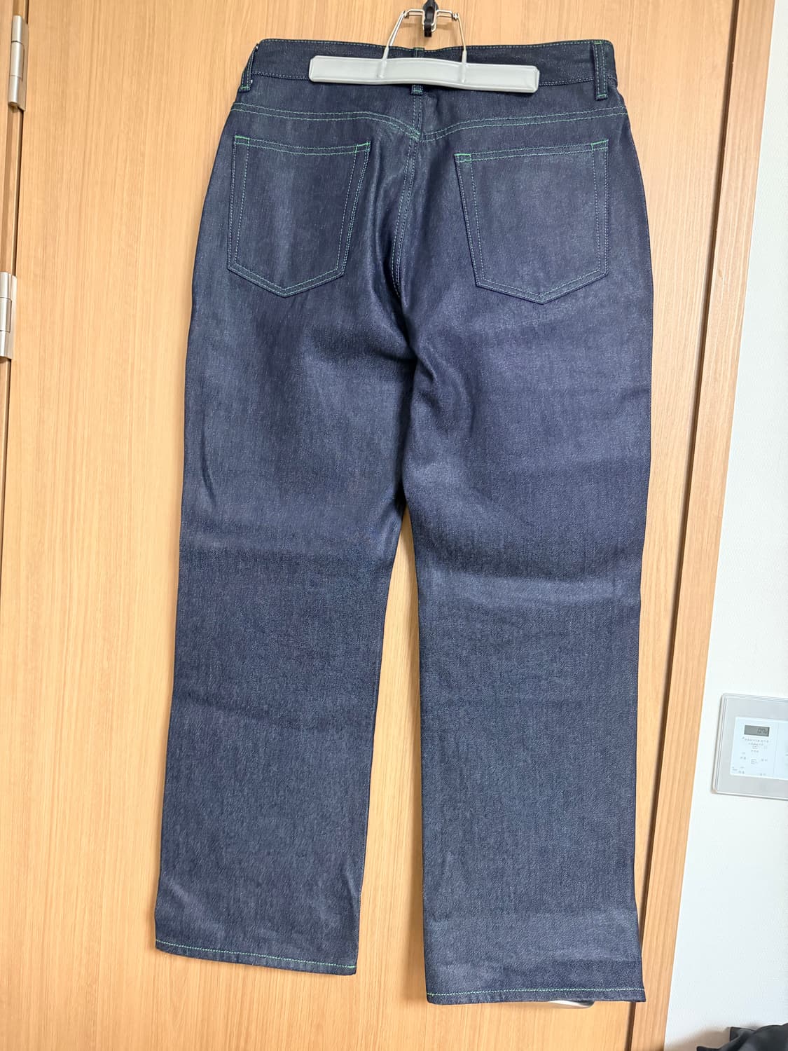 #0306 로셸 그린 스티치 와이드 진 48(32~33) 상품이미지2