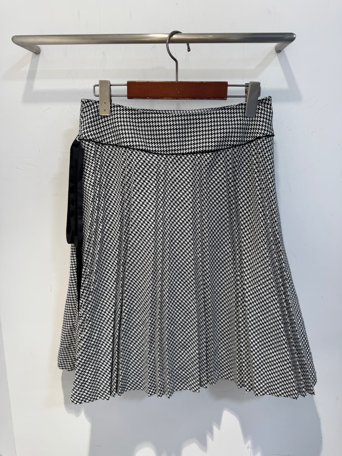 japanese vintage skirt 체크 리본 스커트 상품이미지1