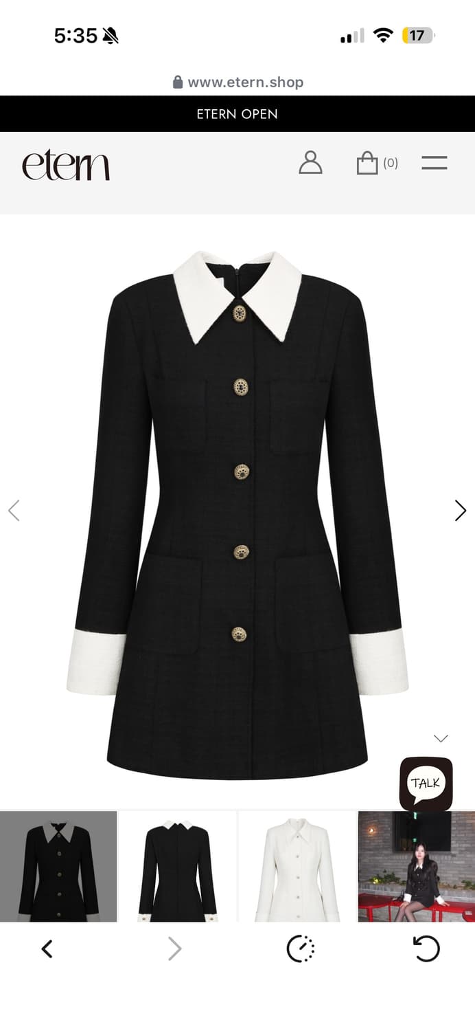 etern 트위드 원피스 상품이미지1