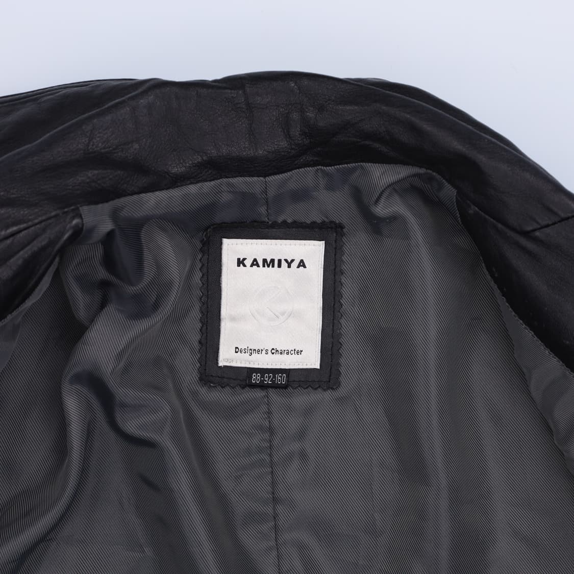 88 KAMIYA 카미야 빈티지 양가죽 벨티드 코트 블랙 4220 상품이미지6