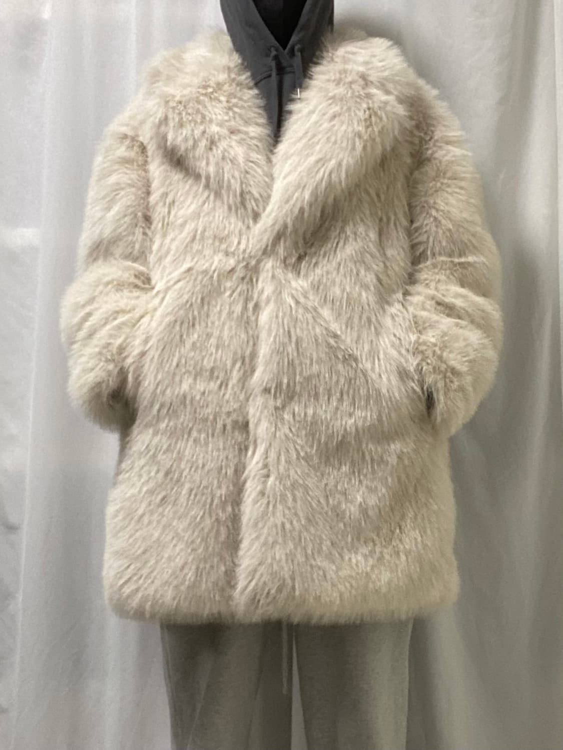아이보리 퍼 자켓 fur jacket 상품이미지2