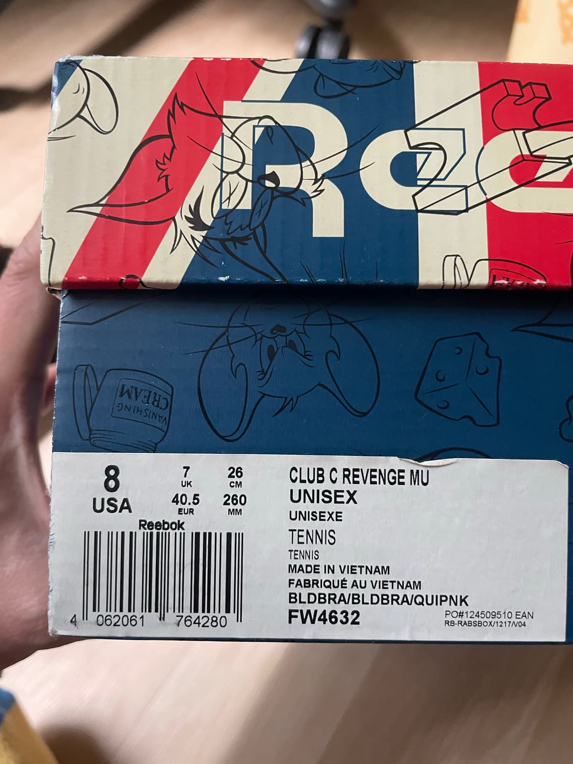 리복 x 톰과 제리 클럽씨 리벤지 로우 제리 260 상품이미지8