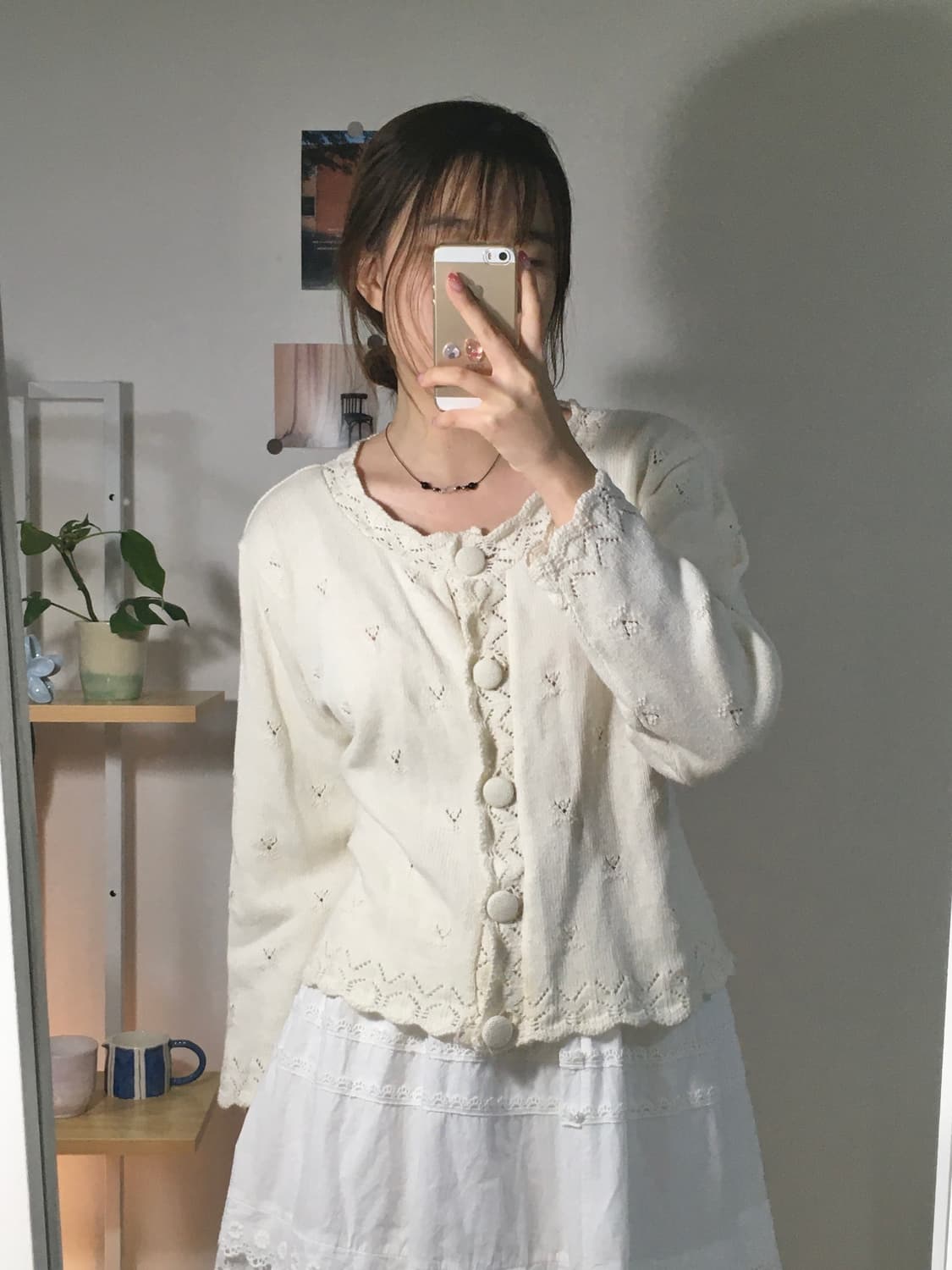 호빵단추 펀칭 가디건 상품이미지2