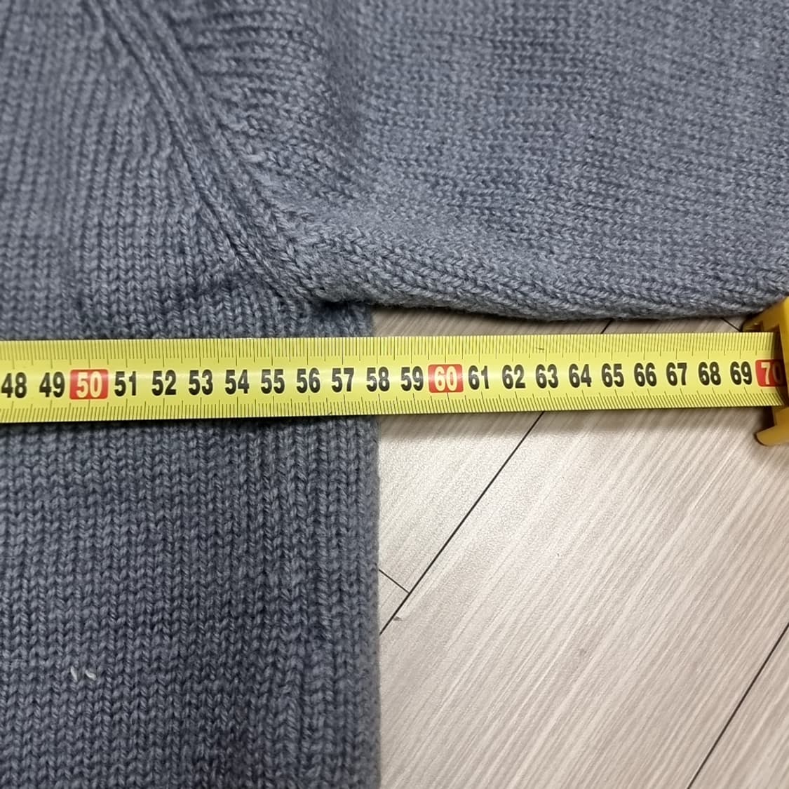 네팔생산 100%울 회색 니트 집업 가디건(110) 상품이미지9