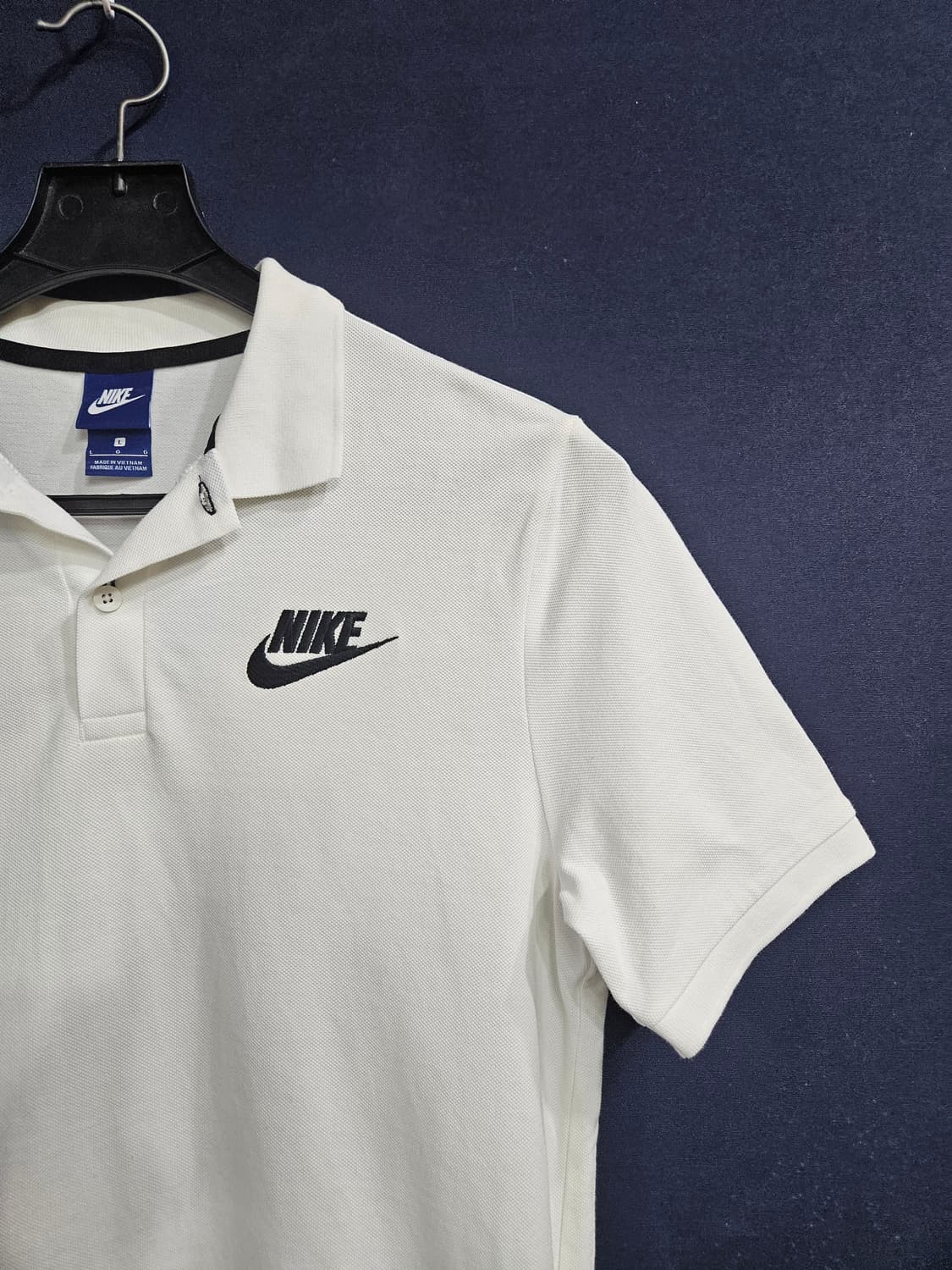 나이키 자수 화이트 남성 슬림핏 100 카라반팔티  상품이미지4