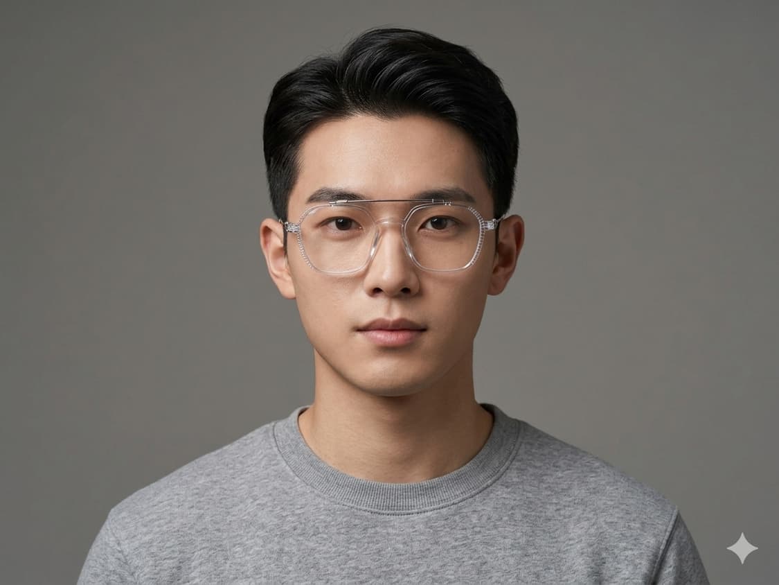 플랫탑 투명 안경테  상품이미지6