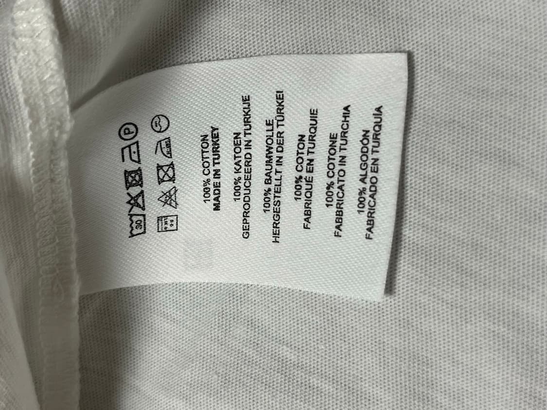 DRIES VAN NOTEN 화이트 코튼 7부 티셔츠 M 정품 상품이미지3