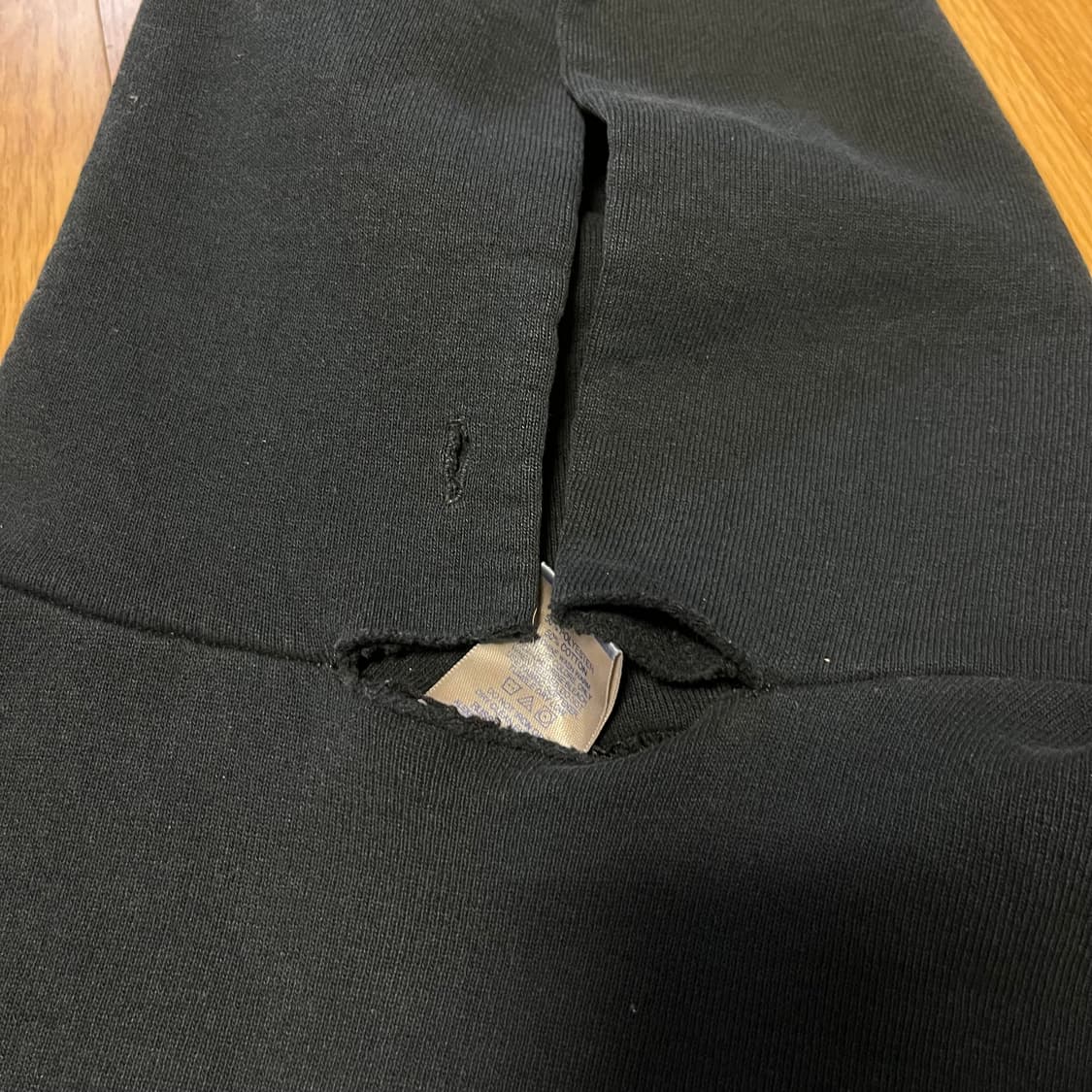 [L] 00s 빈티지 러셀 후드 블랙 상품이미지4