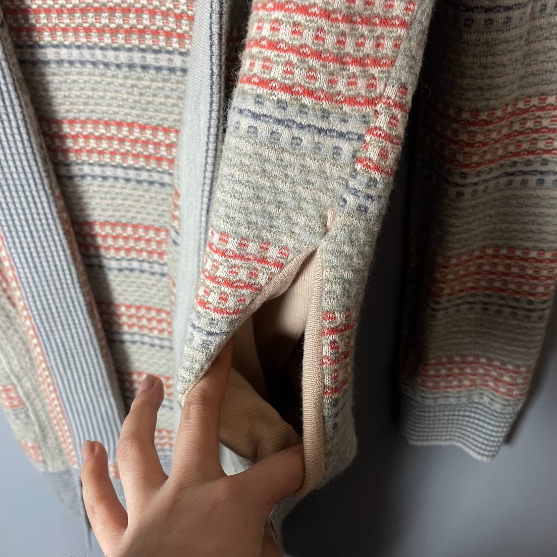 스패로우 빈티지 스트라이프 패턴 니트 롱 가디건 M 상품이미지4