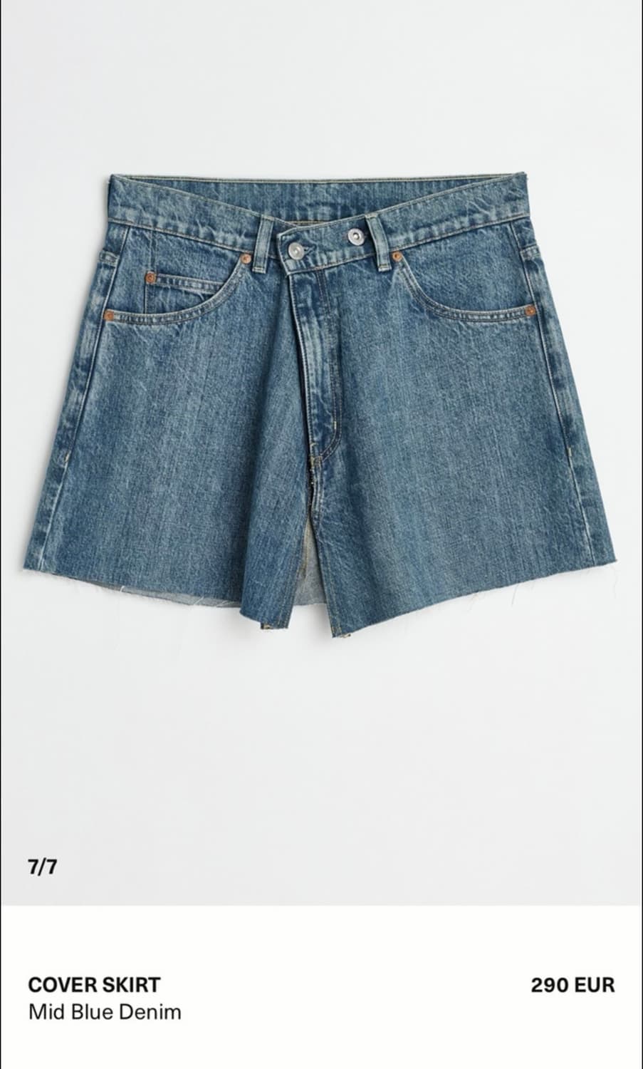 OUR LEGACY COVER SKIRT Mid Blue Denim 상품이미지1