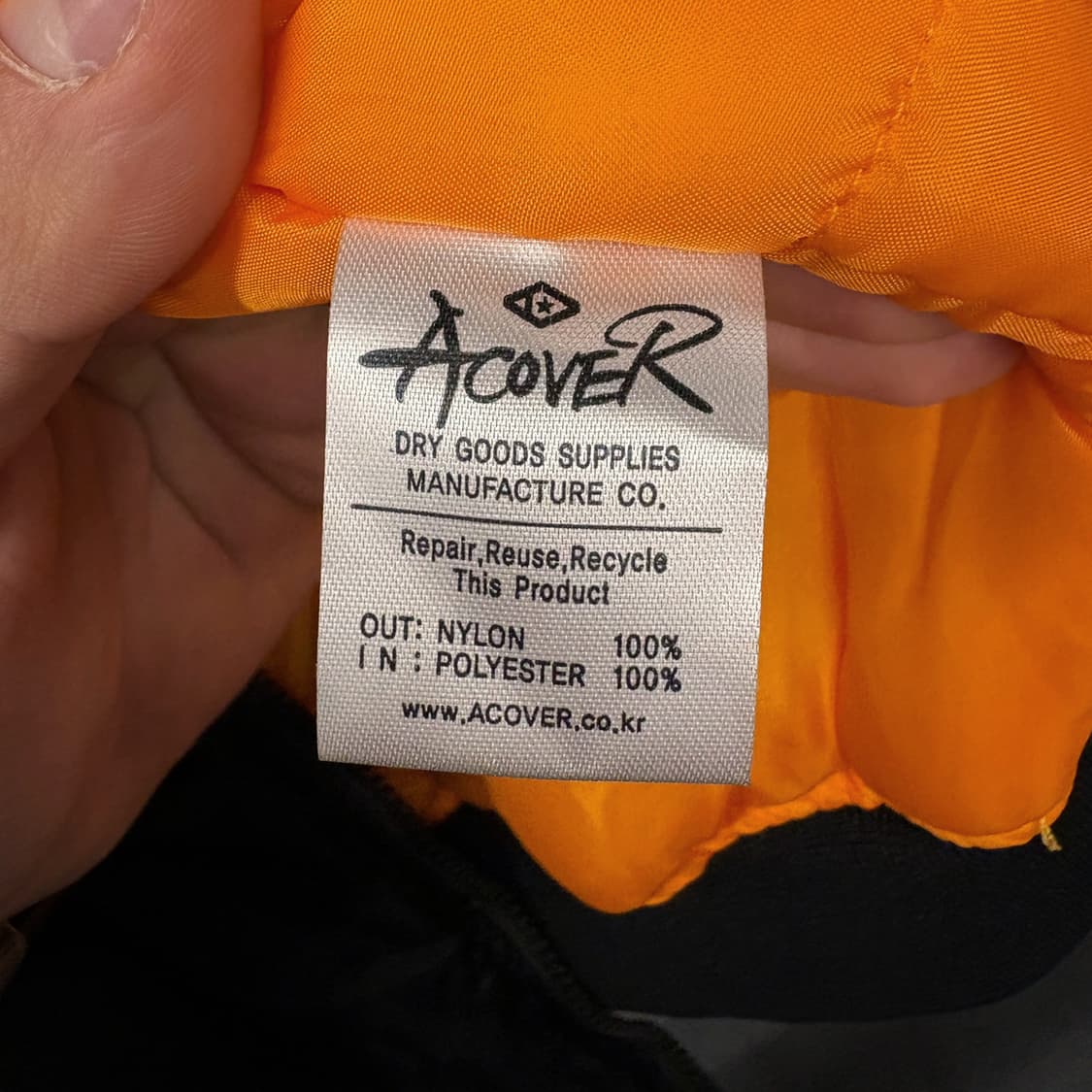 어커버 패디드 스탠다드 봄버 MA-1 항공점퍼 N173 상품이미지7