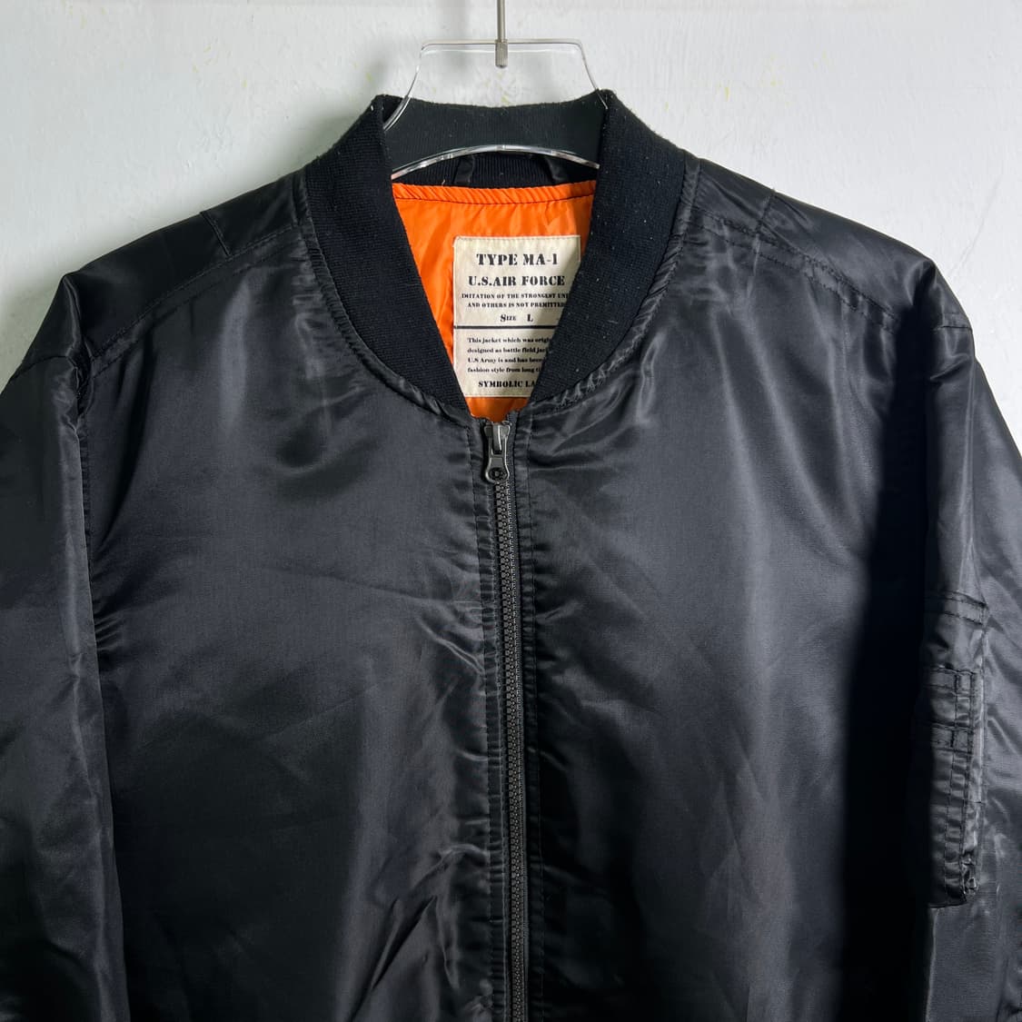 VTG 빈티지 블랙 ma-1 항공 점퍼 L 상품이미지4
