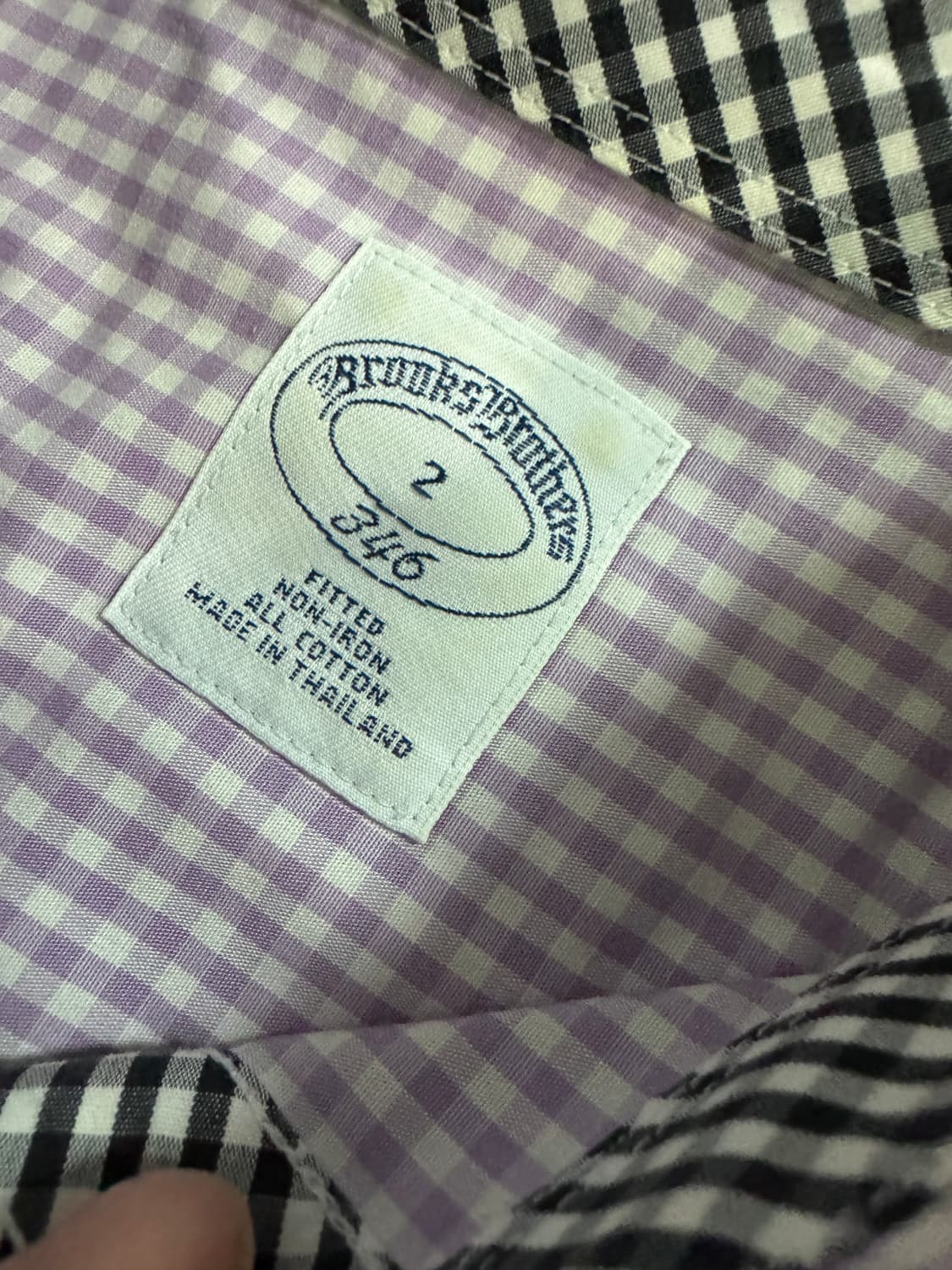 여성 브룩스브라더스 이쁜 연보라 체크 셔츠 s 상품이미지3