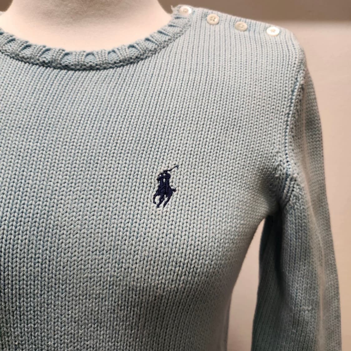 폴로 니트 하늘색 상품이미지3