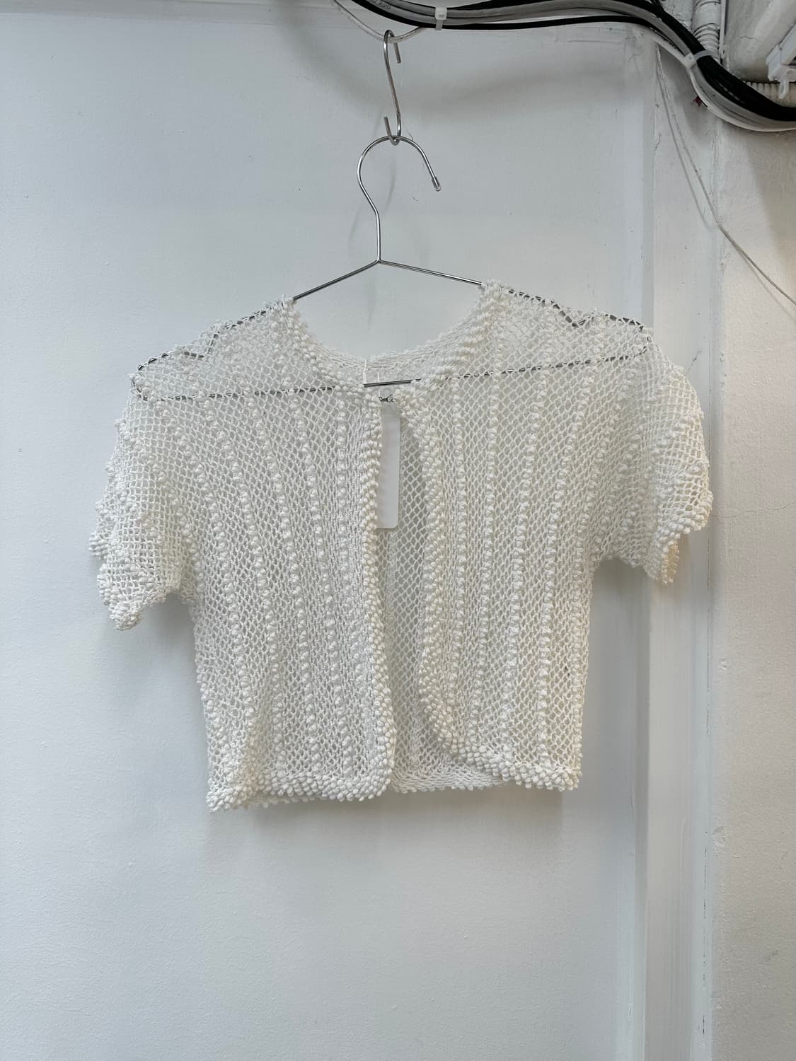화이트 크로셰 볼레로 가디건 상품이미지1