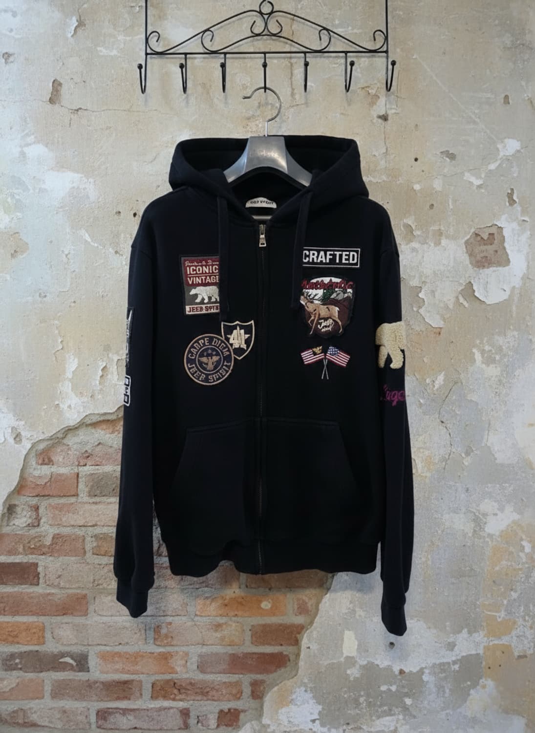 지프 스피릿 패치 후드집업 M(95) 상품이미지1