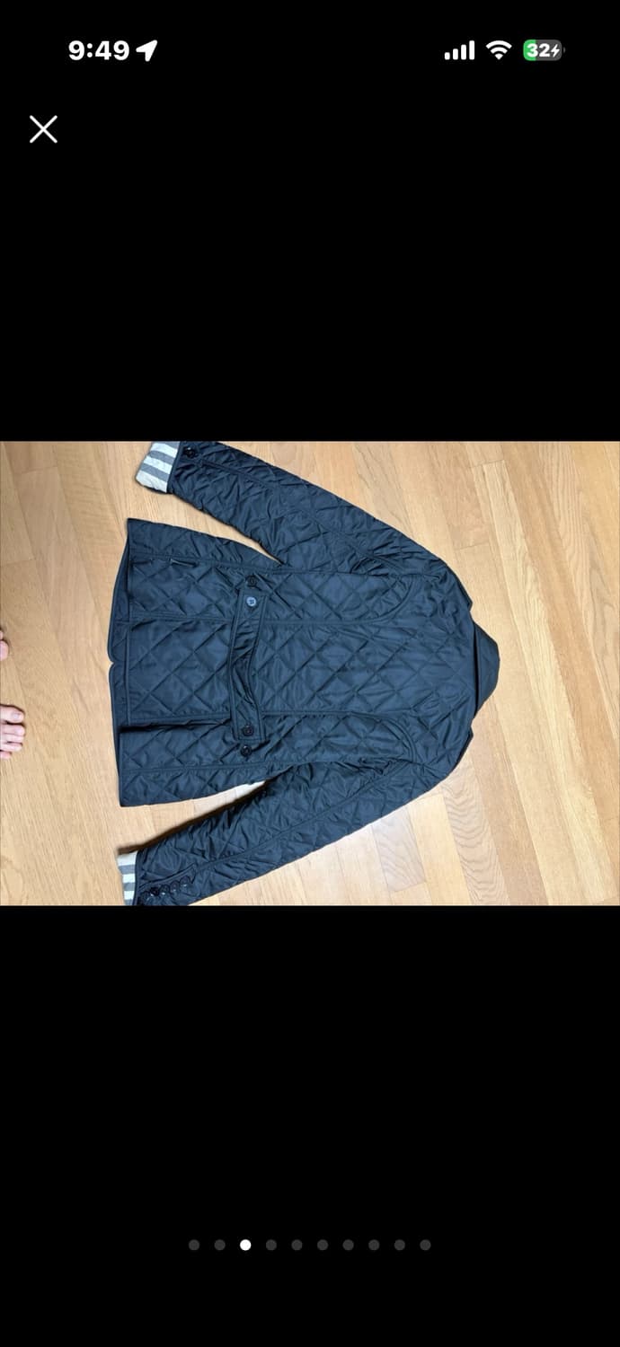 정품 버버리 블랙 퀼팅 자켓 S (메이드인보스니아) 상품이미지6