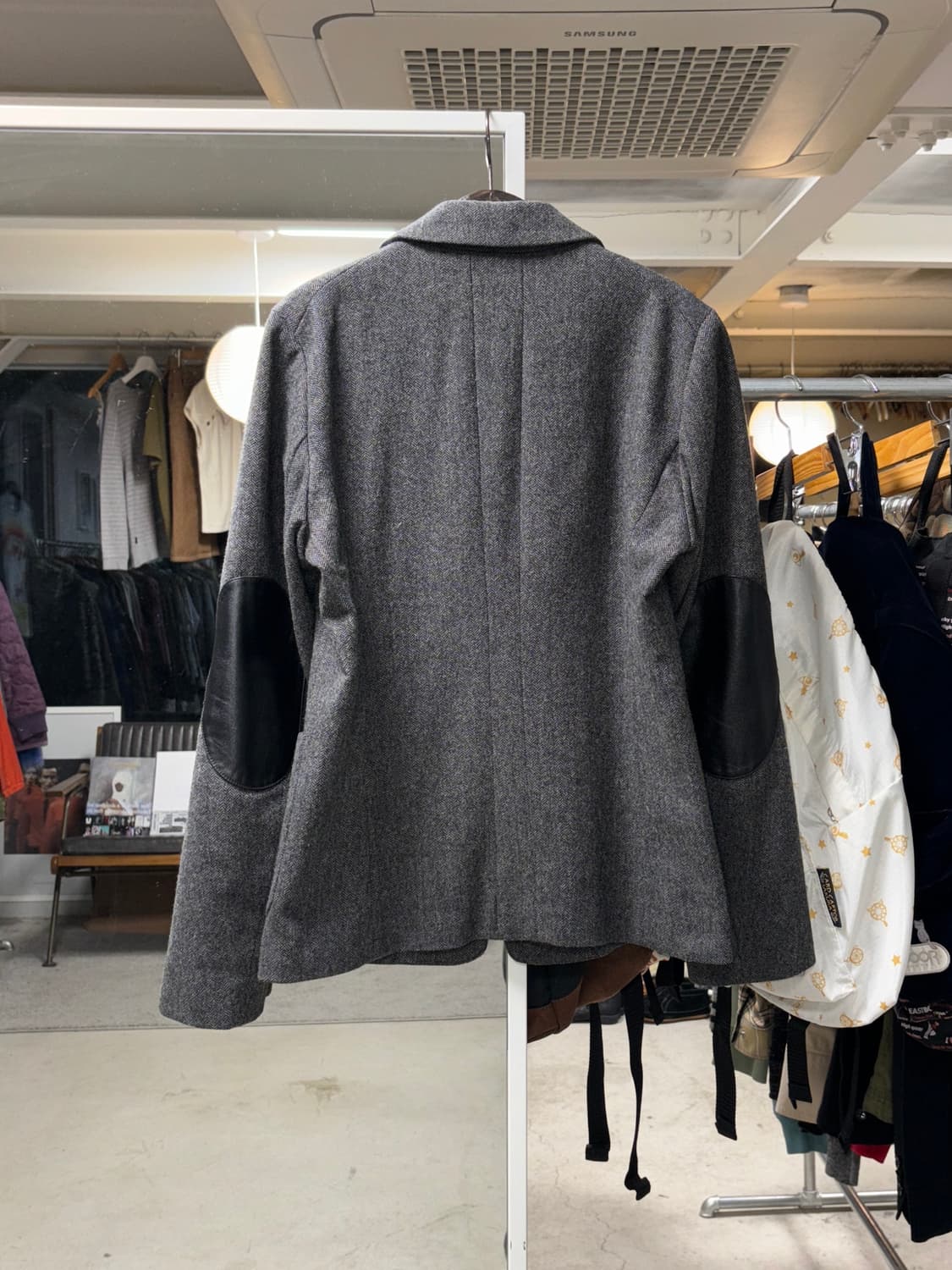 츠모리 치사토 레더 엘보패치 울자켓  상품이미지2