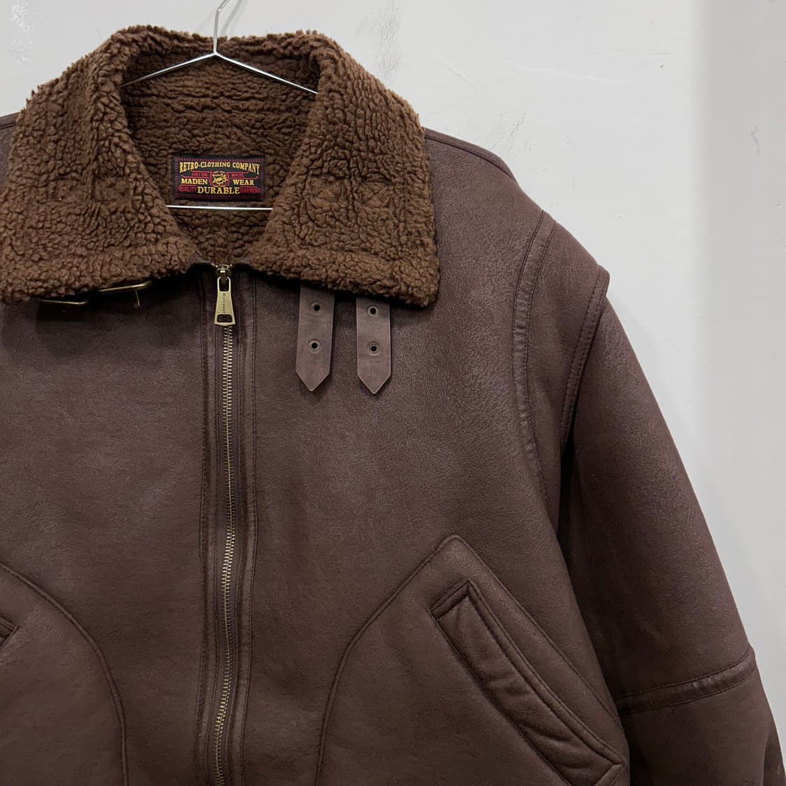 메이든 레트로 클로징 스웨이드 양털 무스탕 상품이미지1