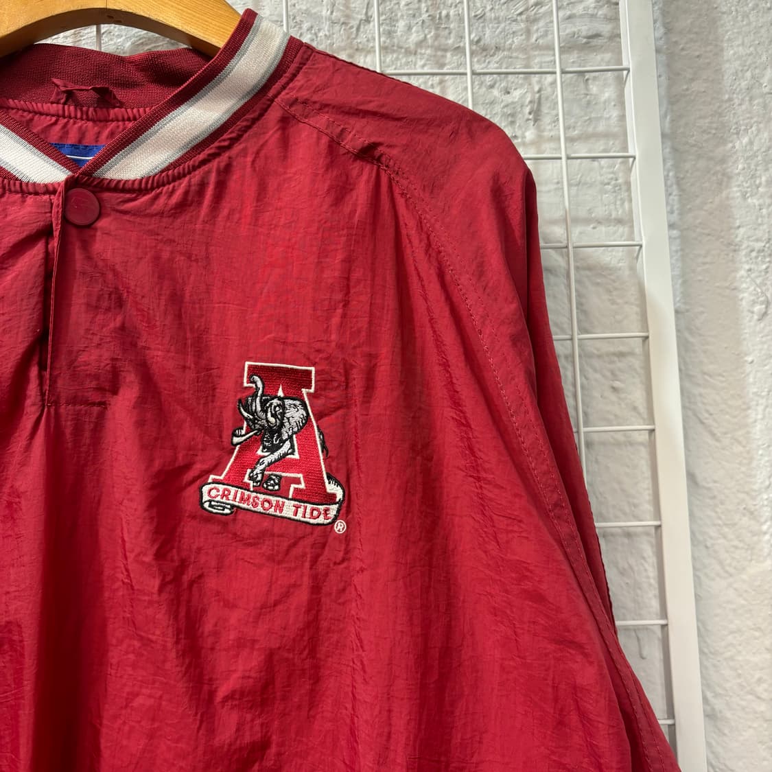 90s 스타터 올드스쿨 앨라배마 크림슨 타이드 웜업 자켓 XL 상품이미지5