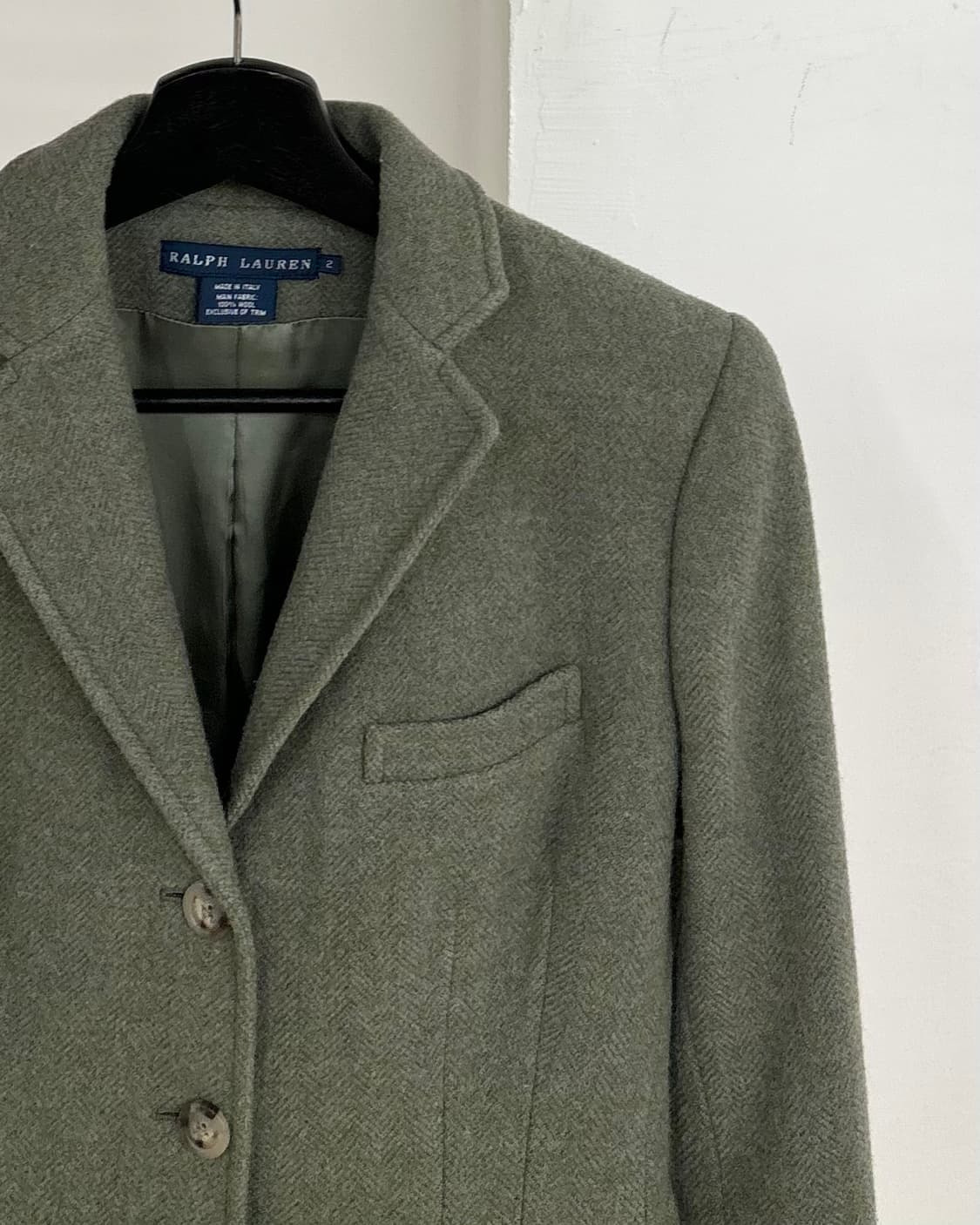 랄프로렌 그린 울 코트 상품이미지4