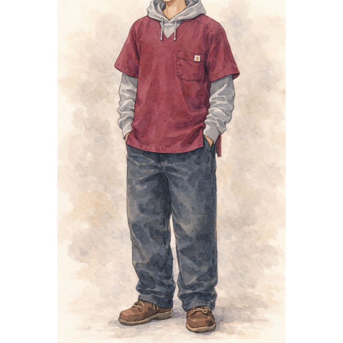 [L] 칼하트 C15108 메디컬 워크웨어 스크럽 탑  상품이미지8