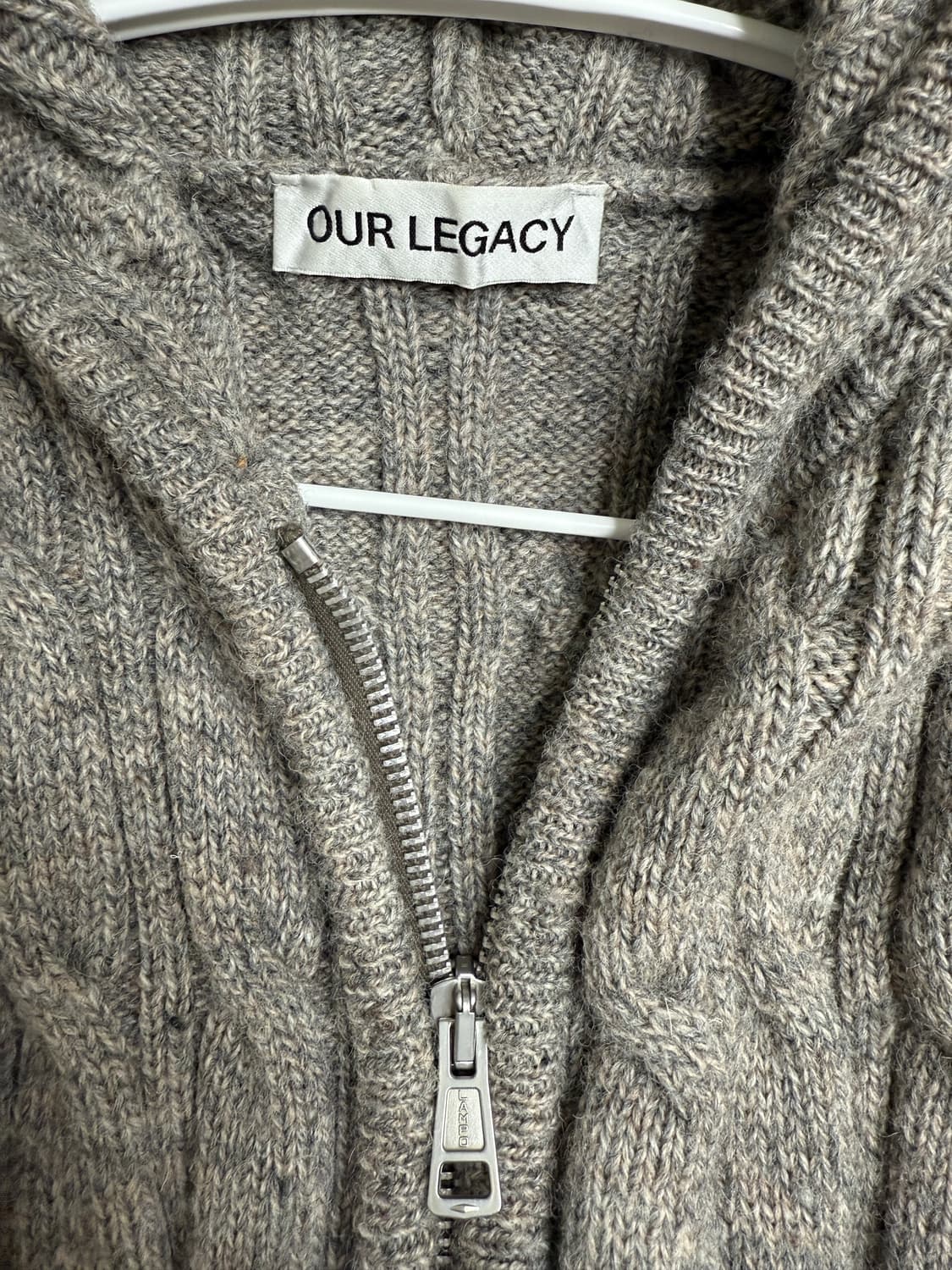 아워레가시 레벨 케이블 니트집업 상품이미지4