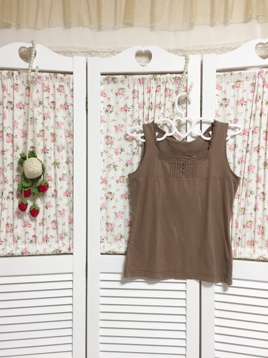 빈티지 모리 초코 단추 슬리브리스  상품이미지1