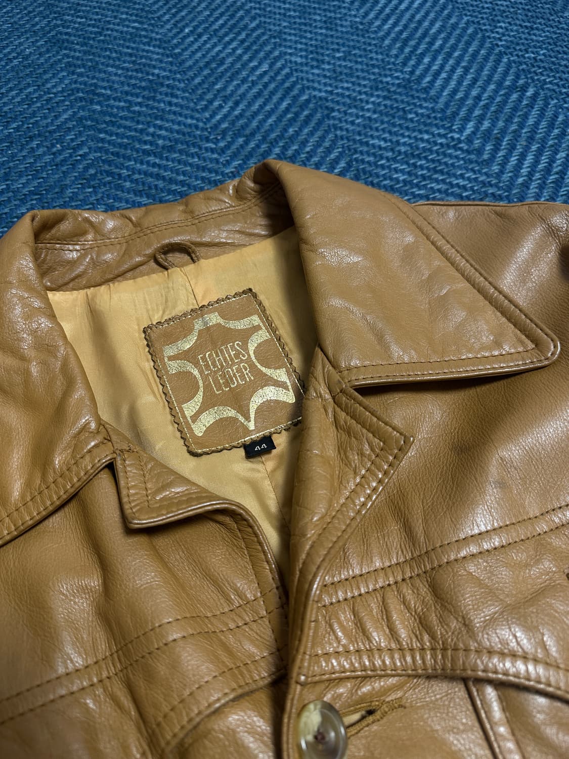 독일 리얼 레더 카멜 브라운 자켓 상품이미지4