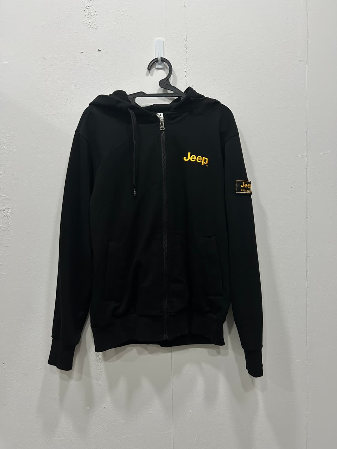 지프 JEEP 블랙 후드 집업 남녀공용 M 상품이미지1