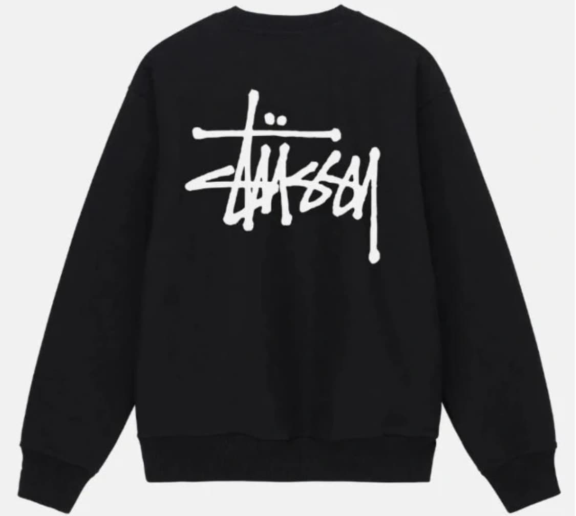 🖤[정품]스투시 베이직 크루넥 블랙 맨투맨🖤 상품이미지1