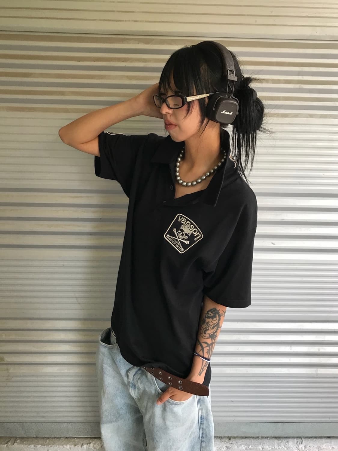 < Vanson Leathers Skull PK T-shirt > 상품이미지2
