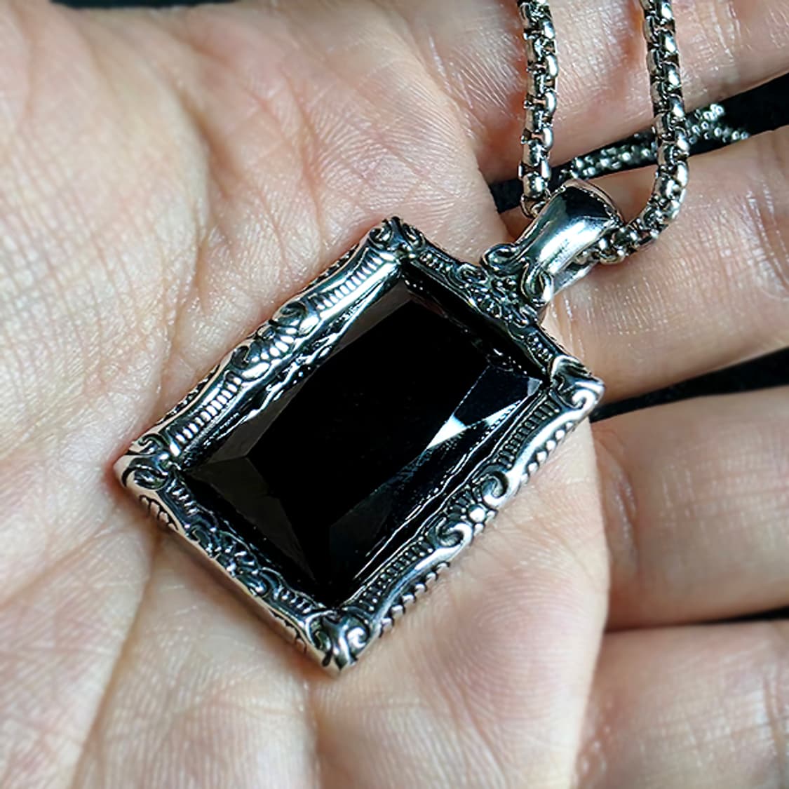 Darkpane 티타늄 펜던트 빈티지 엔틱 바로크 고딕 남자 목걸이 상품이미지6