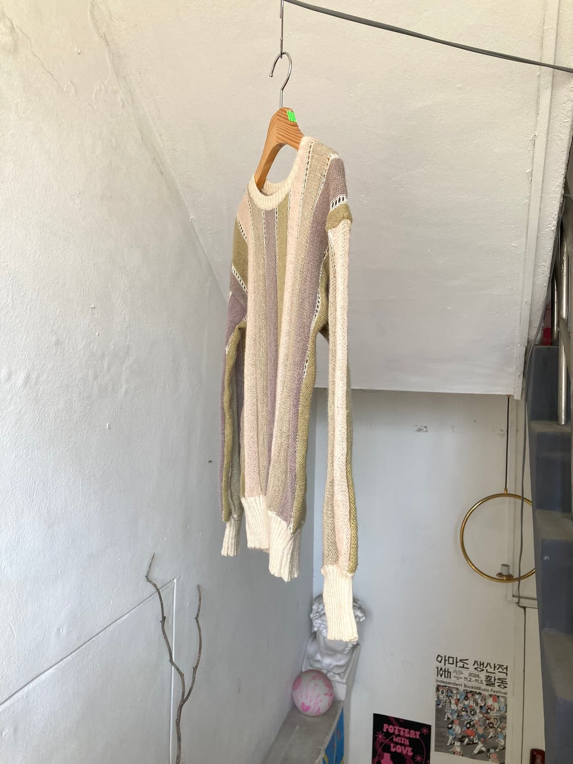 앙고라 모리걸 스트라이프 니트탑 상품이미지4