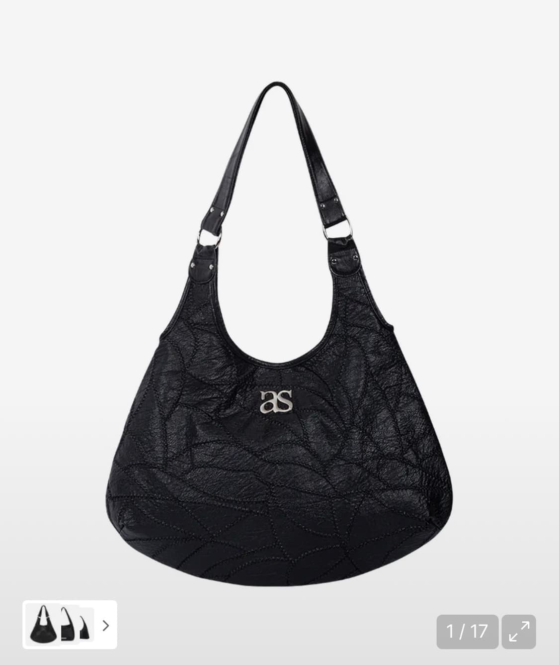 애즈온 BECKY SHOULDER BAG / BLACK 상품이미지1