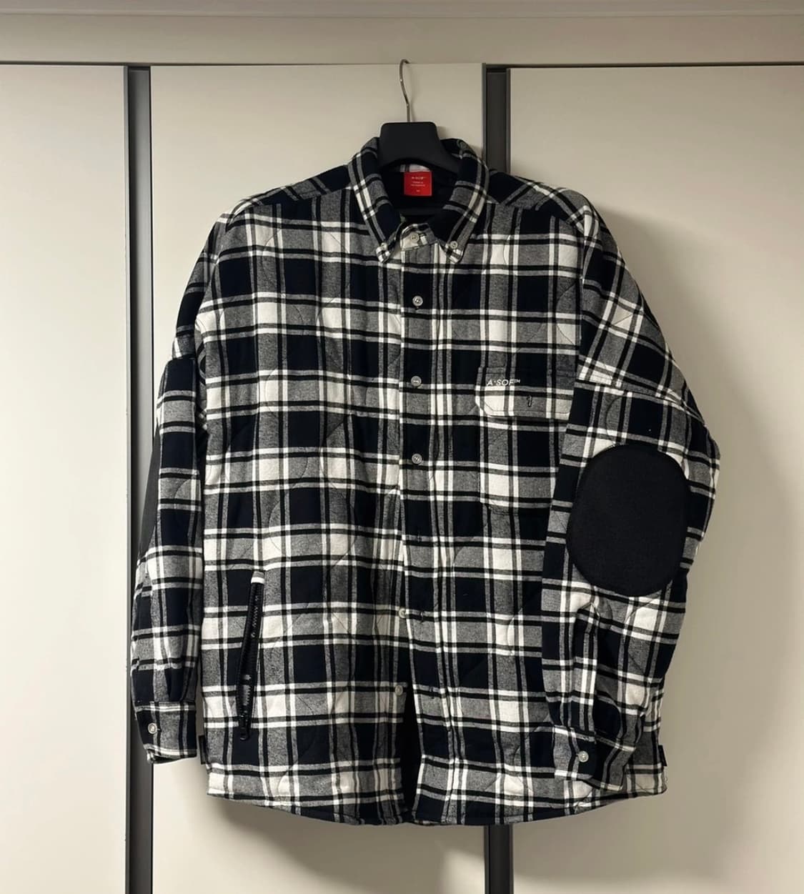 A-SOF 체크 퀼팅 셔츠 자켓 상품이미지1