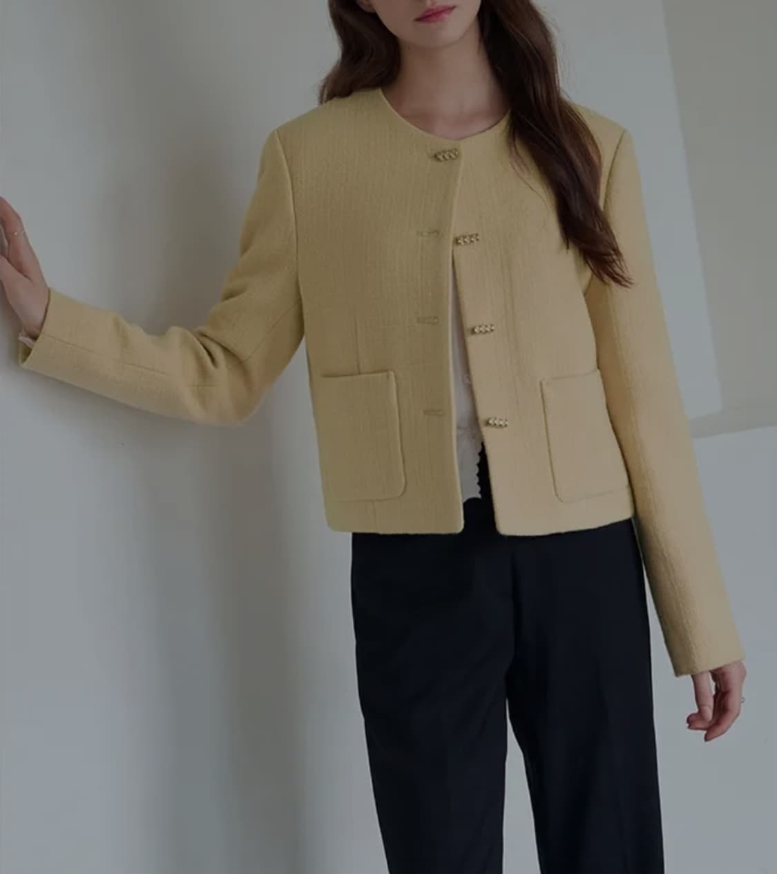 드로우핏 버튼 트위드 자켓 Free _ 여성 상품이미지1