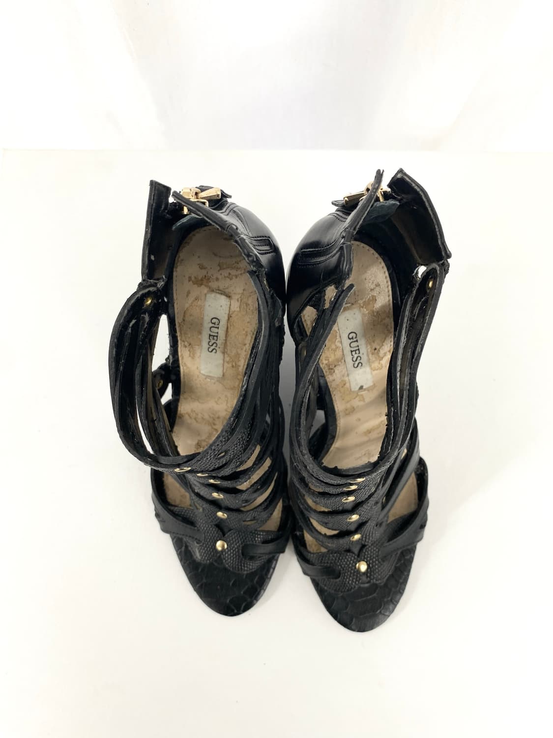 GUESS Black Strap Studded Wedge heels 상품이미지6
