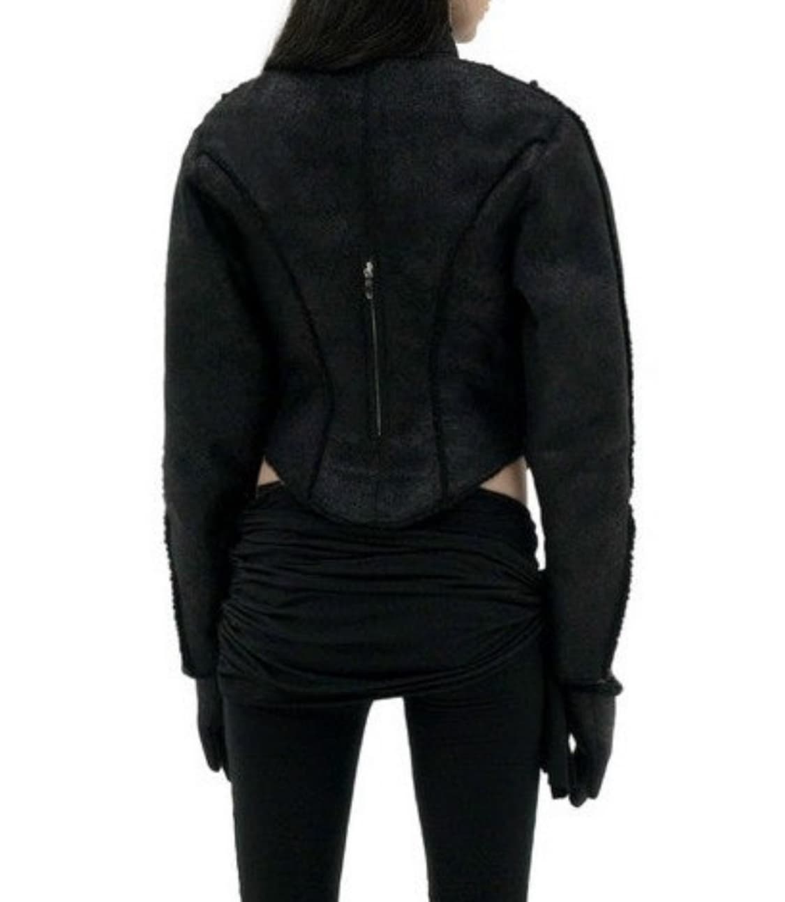 604서비스 무스탕 블랙 M사이즈 판매 상품이미지2