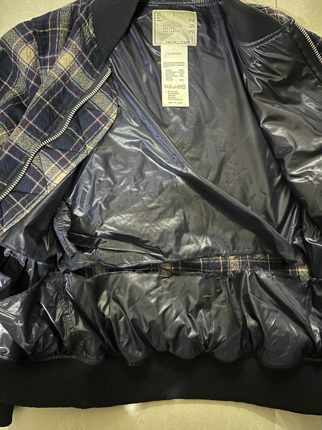 sacai check flannel wool ma-1 상품이미지6