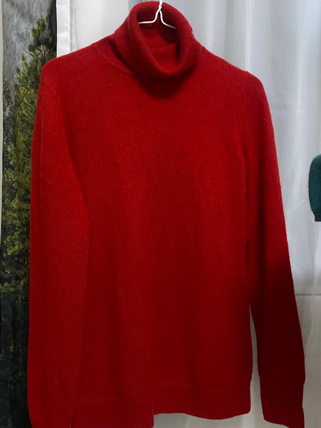 TALBOTS 탤벗 (미국브랜드) 퓨어캐시100% 레드컬러니트 상품이미지1