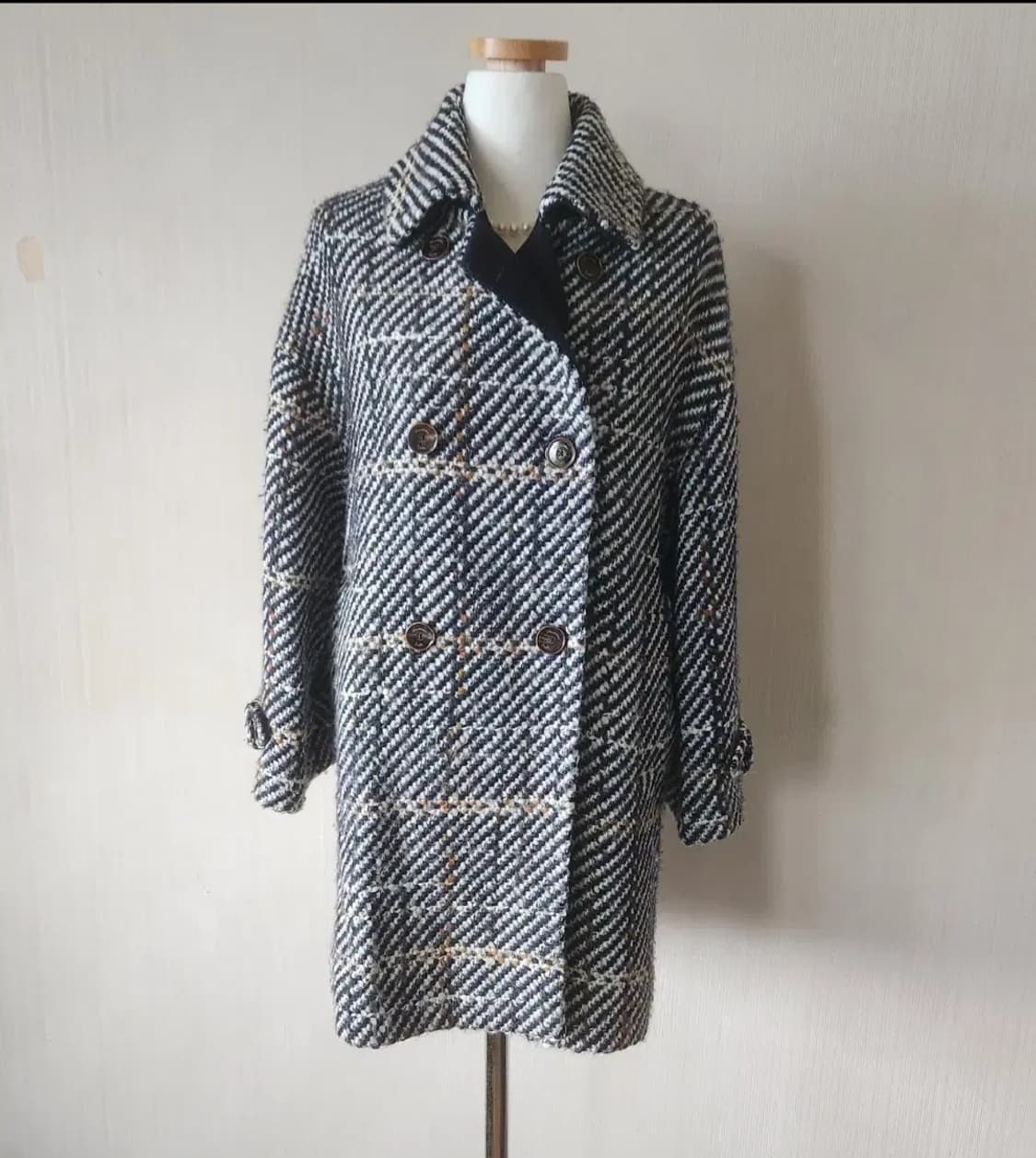 마시모두띠 더블 헤링본 울코트 상품이미지2