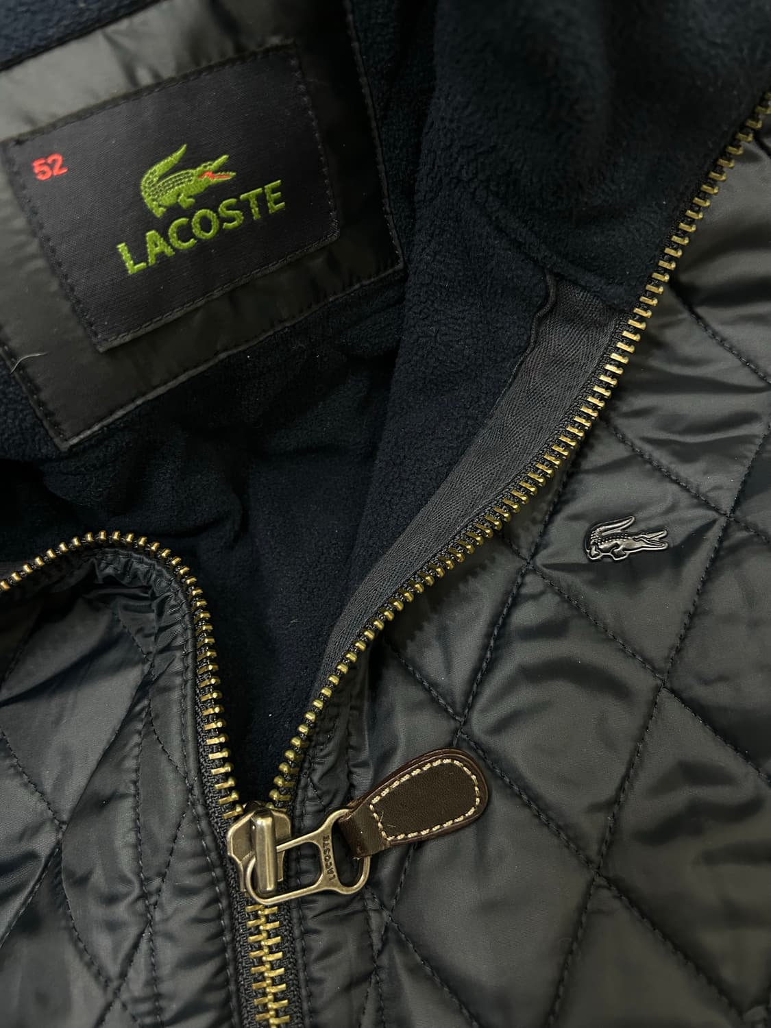 [XL]라코스테 스웨이드 포인트 퀄팅 자켓/짙은네이비 상품이미지5