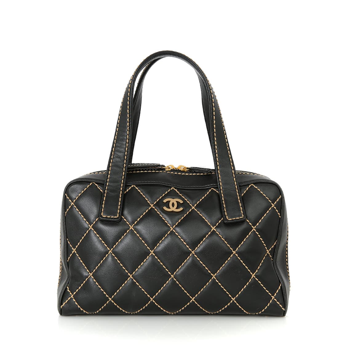 샤넬 와일드 스티치 블랙 볼링백 CC로고 빈티지토트 A20666 상품이미지2